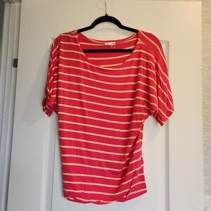 Zenana Outfitters Pink and Yellow Shirt Size S EUC